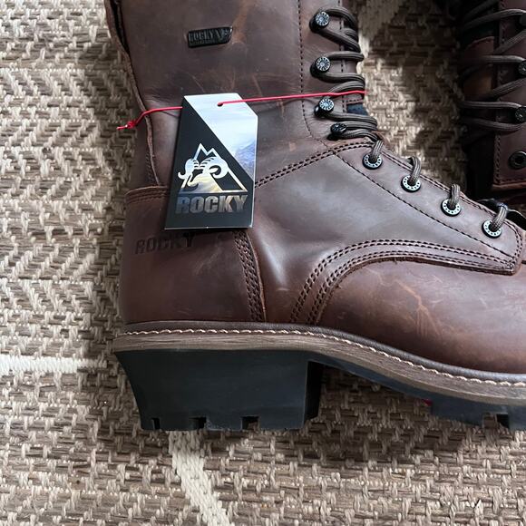 Rocky Men's Waterproof Logger Boots - Composite Toe Sz 15M - Picture 2 of 9